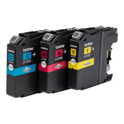 BROTHER LC-123 cartouche dencre cyan, magenta et jaune capacité standard 1-pack blister sans alarme