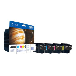 BROTHER LC-1240 cartouche dencre noir et tricolore haute capacité 600 pages 1-pack blister sans alarme