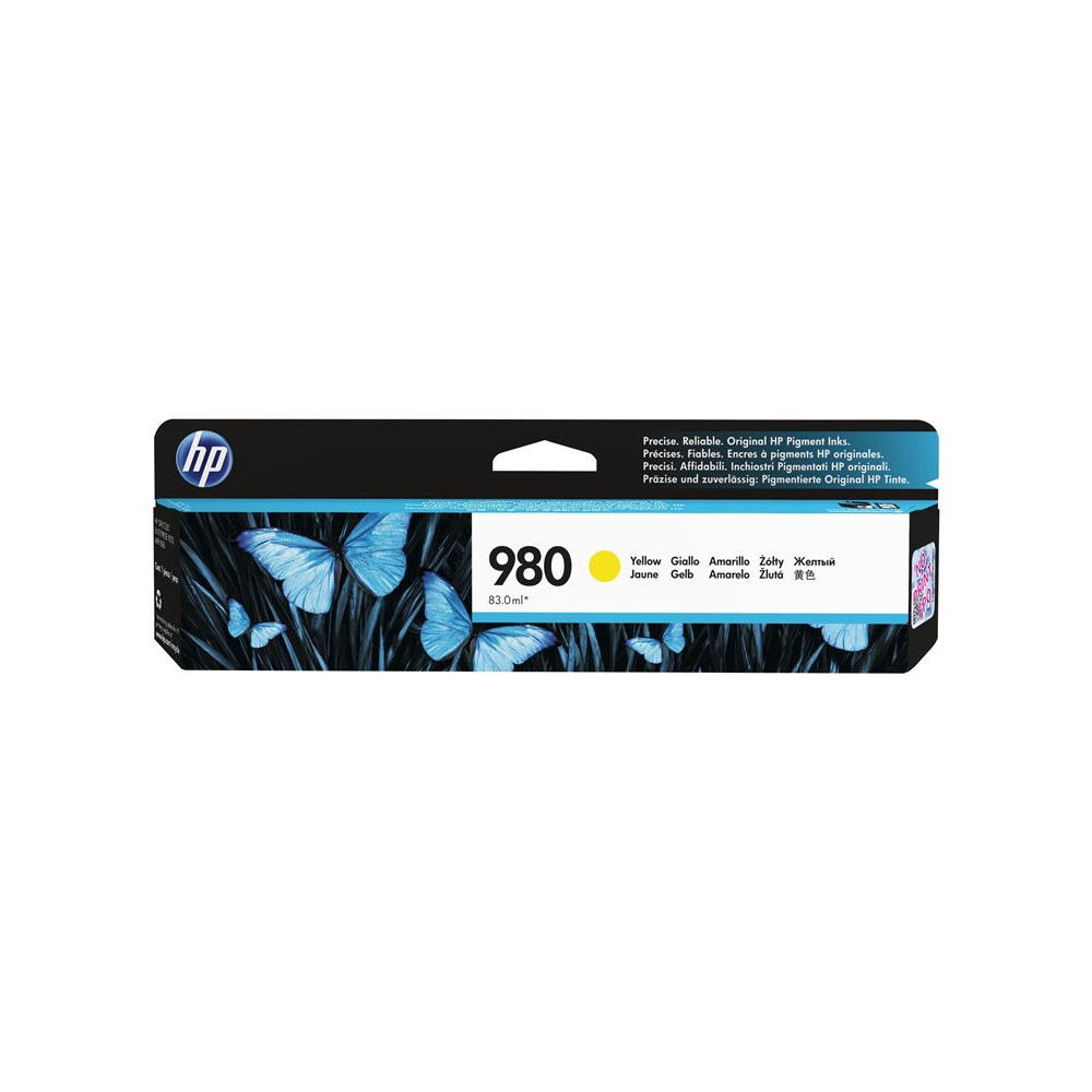 HP 980A original Ink cartridge D8J09A yellow standard capacity 83ml 6.600 pages 1-pack Office jet Enterprise