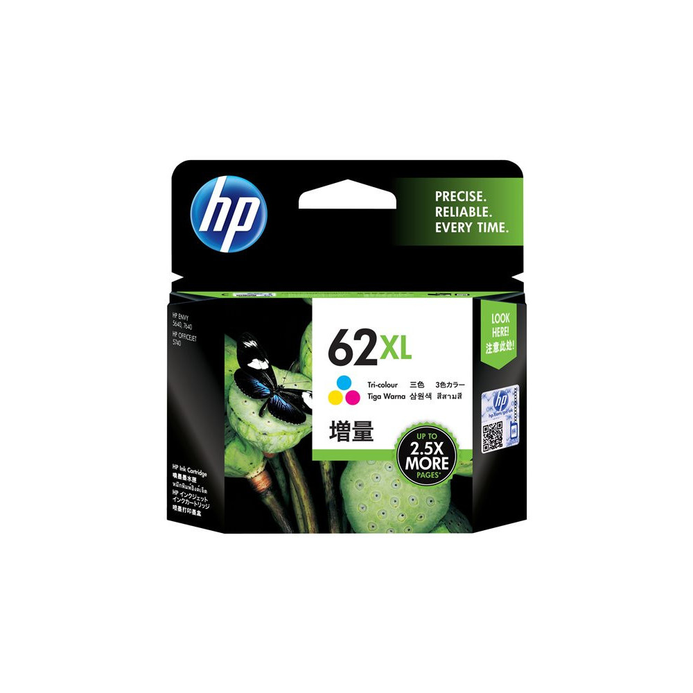 HP 62XL original Ink cartridge C2P07AE UUS tri-colour high capacity 1-pack