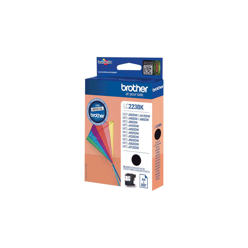 BROTHER LC-223 cartouche d encre noir capacité standard 550 pages pack de 1