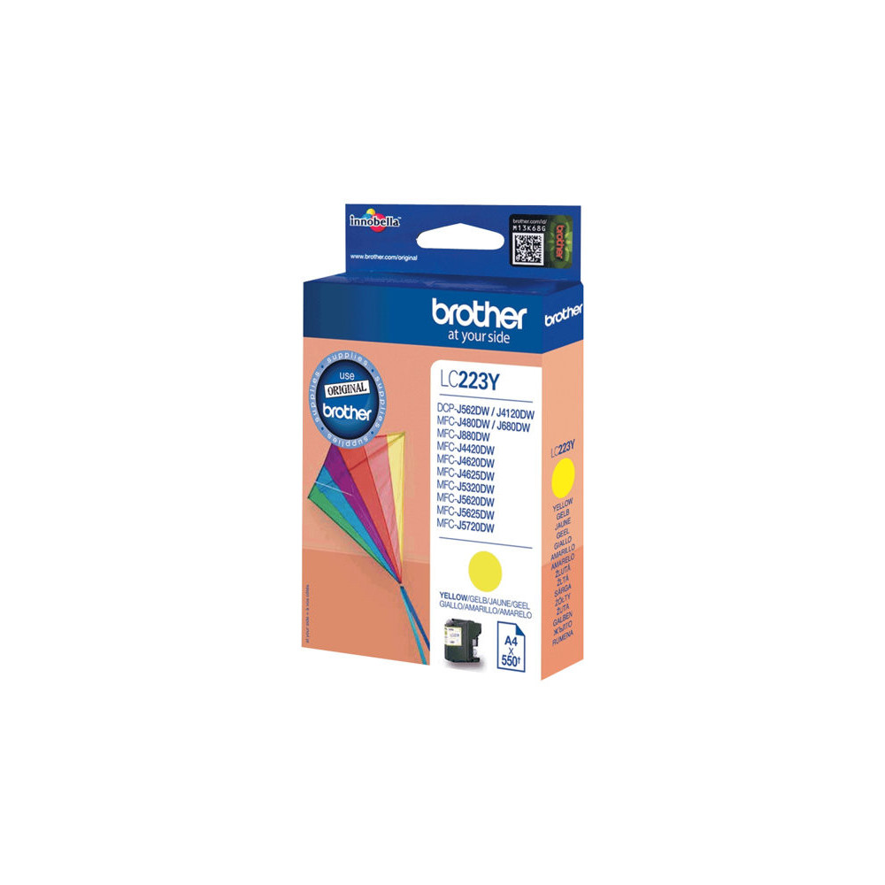 BROTHER LC-223 cartouche d encre jaune capacité standard 550 pages pack de 1