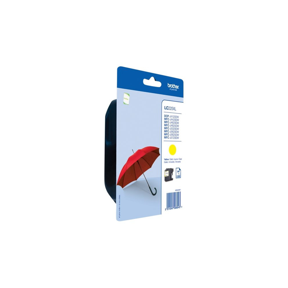 BROTHER LC-225XL cartouche dencre jaune haute capacité 1200 pages pack de 1