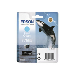 EPSON T7605 cartouche dencre cyan haute capacité clair 25,9ml 2390 pages pack de 1