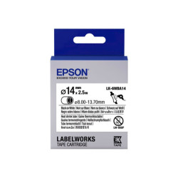 EPSON Ruban LK-6WBA14 - Gaine thermorétractable HST Noir/Blanc d14/2,5