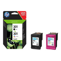 HP 301 original Ink cartridge N9J72AE Combo 2-Pack Standard Capacity Black and Colour cartridge