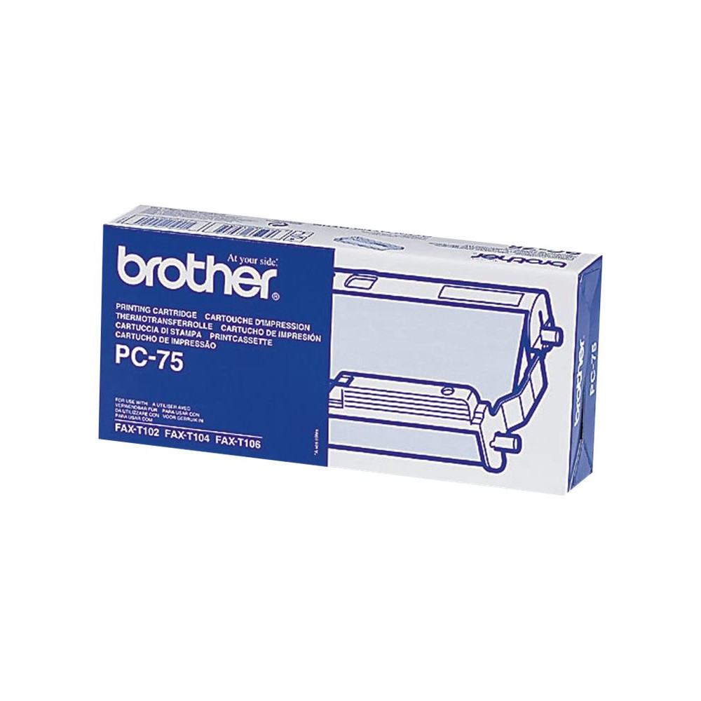 BROTHER PC-75 cassette ruban noir 144 pages pack de 1