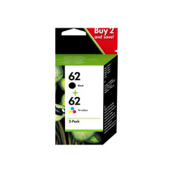 HP 62 original Ink cartridge N9J71AE Combo 2-Pack Standard Capacity Black and Colour cartridge