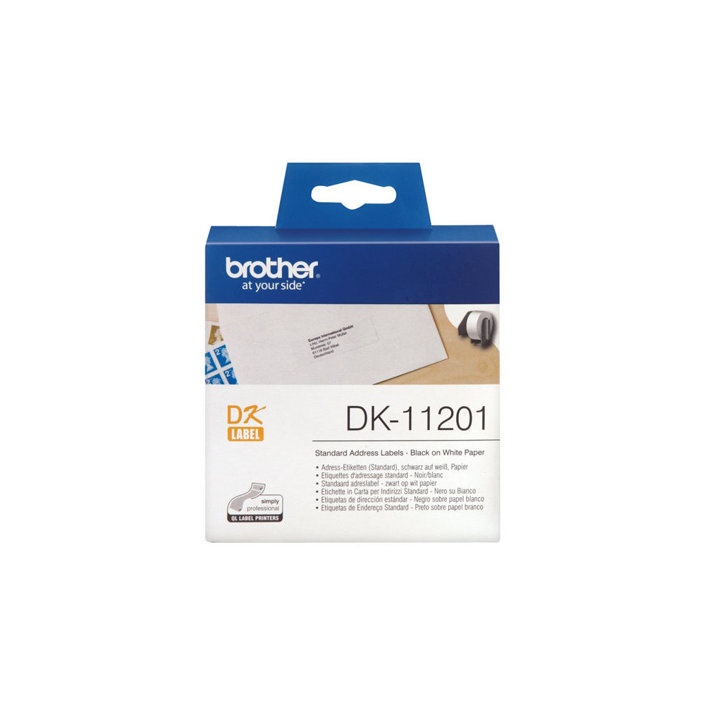 BROTHER P-TOUCH DK-11201 die-cut standard address label 29x90mm 400 labels