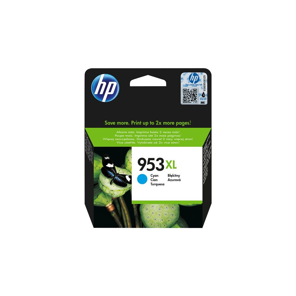 HP 953XL original High Yield Ink cartridge F6U16AE 301 Cyan Blister