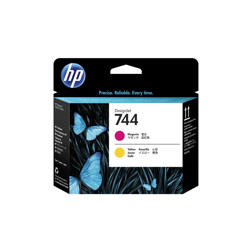 HP 744 original Printhead F9J87A Magenta & Yellow