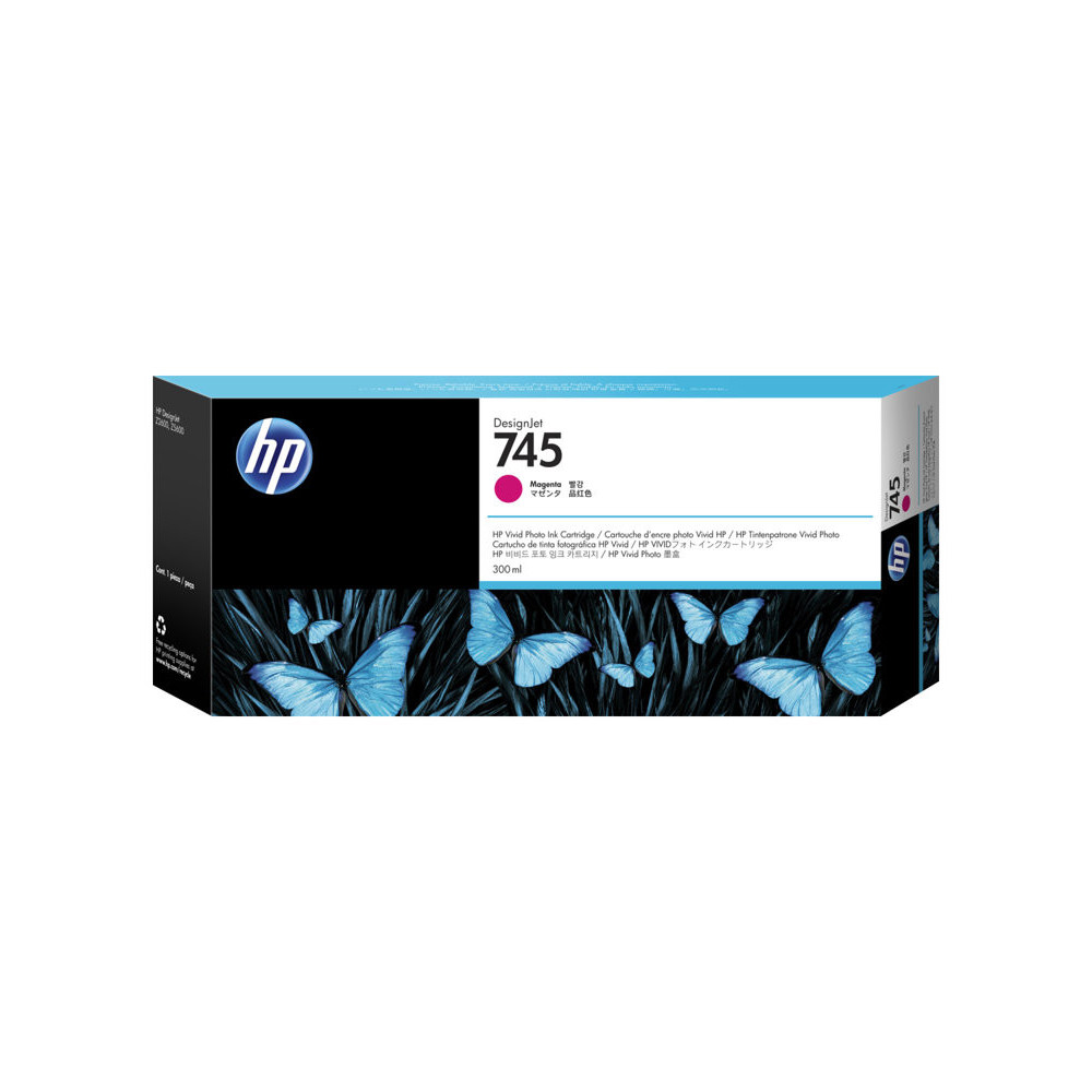 HP 745 original Ink cartridge F9K01A Magenta 300 ml