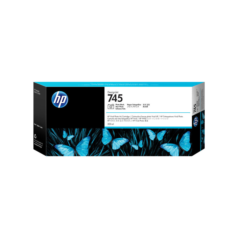HP 745 original Ink cartridge F9K04A Photo Black 300 ml