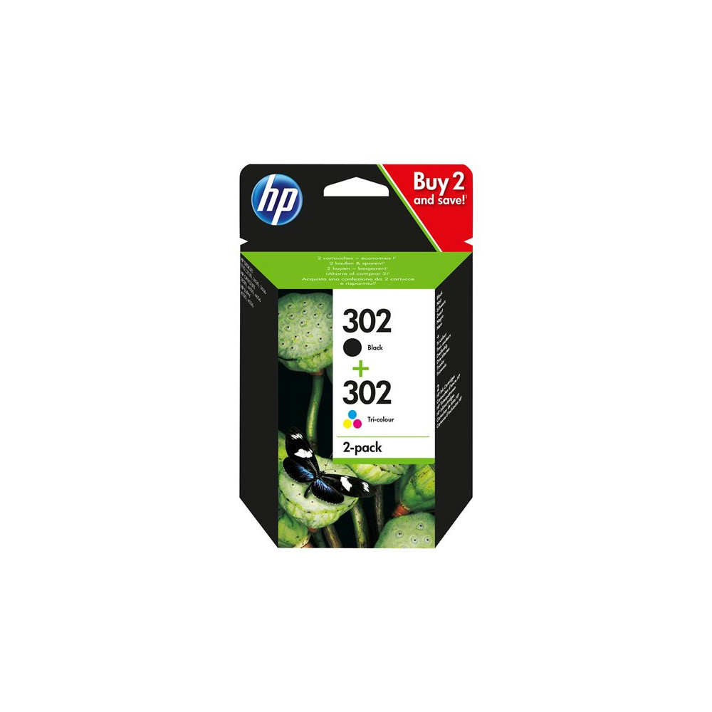 HP 302 original Ink cartridge X4D37AE Combo 2-Pack