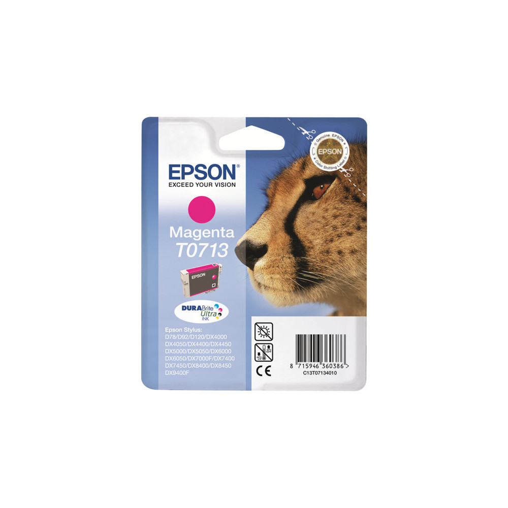 EPSON 1LB T0713 ink cartridge magenta standard capacity 5.5ml 1-pack blister without alarm
