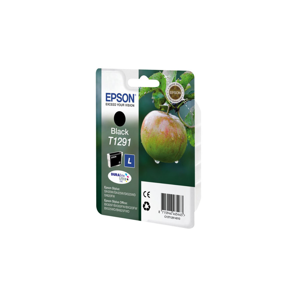 EPSON 6LB T1291 ink cartridge black high capacity 11.2ml 1-pack blister without alarm