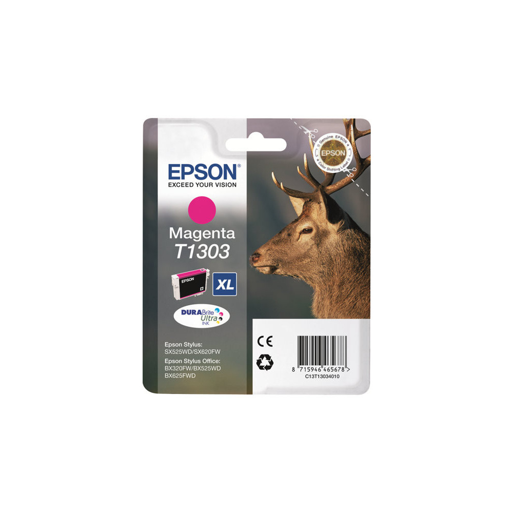 EPSON 1LB T1303 ink cartridge magenta extra high capacity 10.1ml 1-pack blister without alarm - DURABrite Ultra Ink
