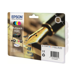 EPSON 2LB 16XL ink cartridge black and tri-colour high capacity 32.4ml 1-pack blister without alarm