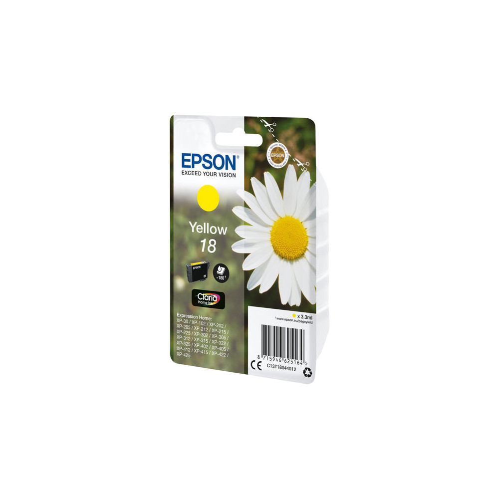 EPSON 3LB 18 ink cartridge yellow standard capacity 3.3ml 180 pages 1-pack blister without alarm