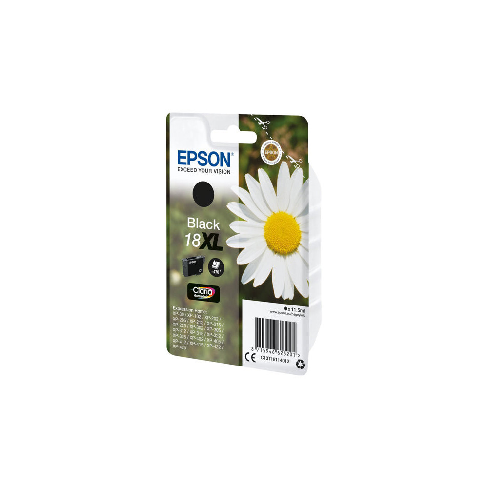 EPSON 4LB 18XL ink cartridge black high capacity 11.5ml 470 pages 1-pack blister without alarm
