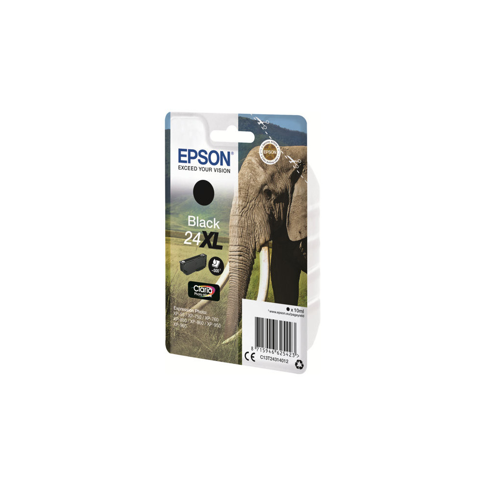 EPSON 5LB 24XL ink cartridge black high capacity 10ml 500 pages 1-pack RF-AM blister w/s
