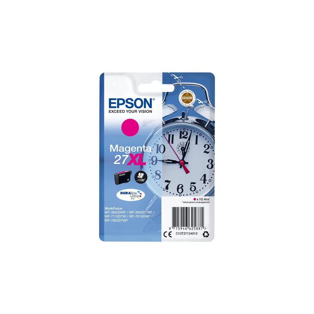 EPSON 1LB 27XL ink cartridge magenta high capacity 10.4ml 1.100 pages 1-pack blister without alarm - DURABrite ultra ink