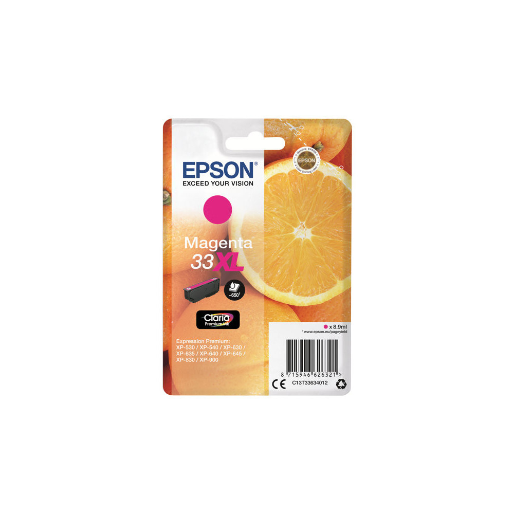 EPSON 1LB Singlepack Magenta 33XL Claria Premium Ink