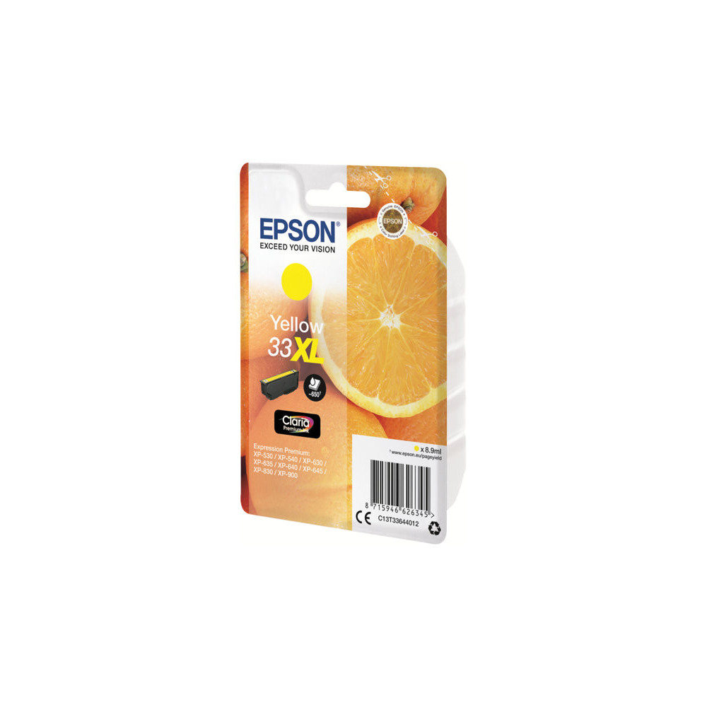 EPSON 3LB Singlepack Yellow 33XL Claria Premium Ink