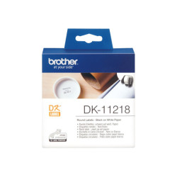 BROTHER P-TOUCH DK-11218 die-cut round label 24x24mm 1000 labels