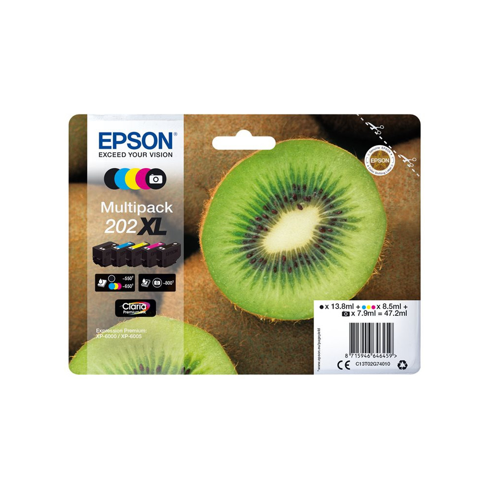 EPSON 1LB Multipack 5-farbig 202XL Kiwi Clara Premium Ink