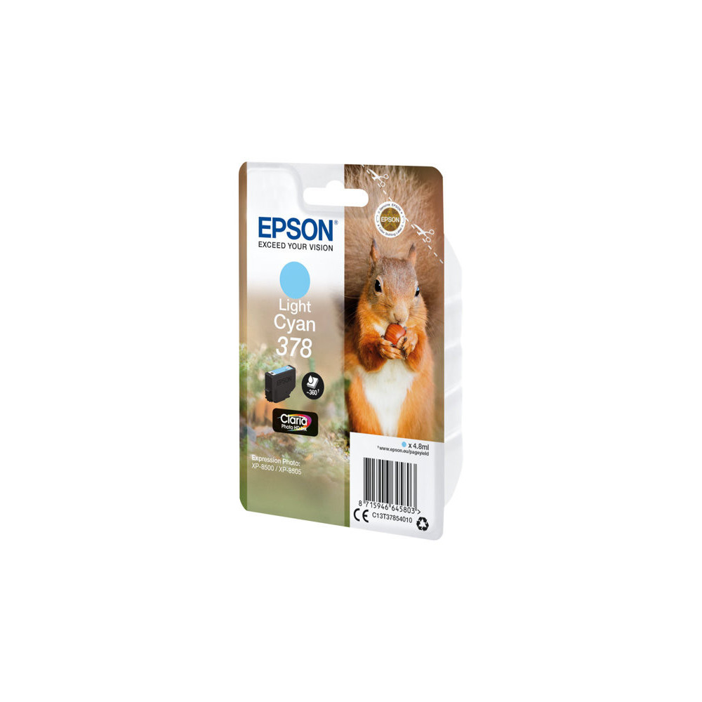 EPSON 5LB Singlepack Light Cyan 378 Eichhörnchen Clara Photo HD Ink