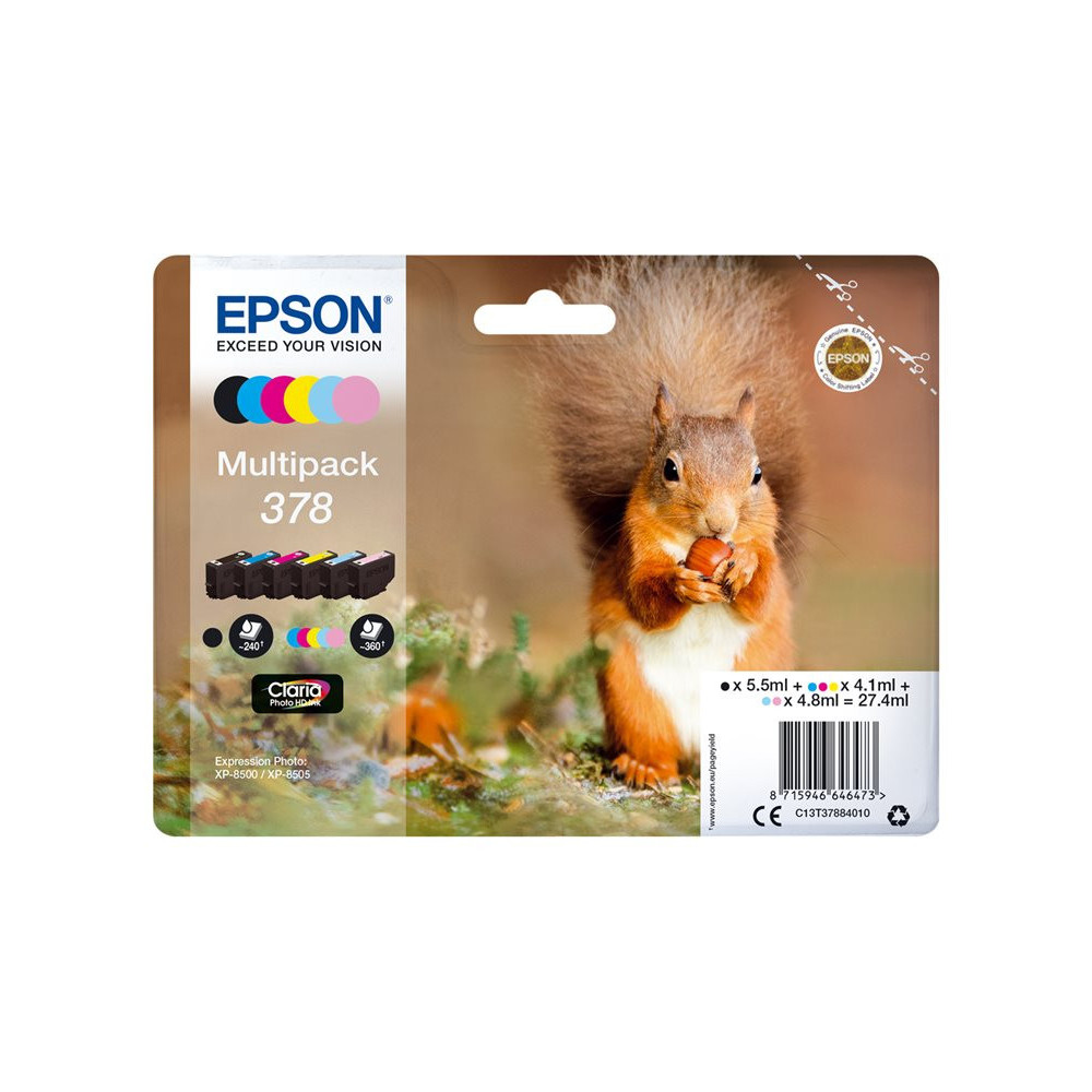 EPSON 1LB Multipack 6-farbig 378 Eichhörnchen Clara Phtsquirrelo HD Ink