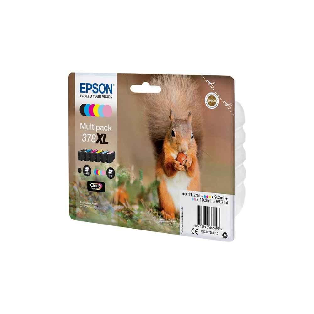 EPSON 1LB Multipack 6-farbig 378XL Squirrel Clara Phto HD Ink