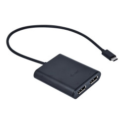 I-TEC USB C to Dual DisplayPort VideoAdapter 2xDisplayPort 4K Ultra HD compatible with Thunderbolt 3