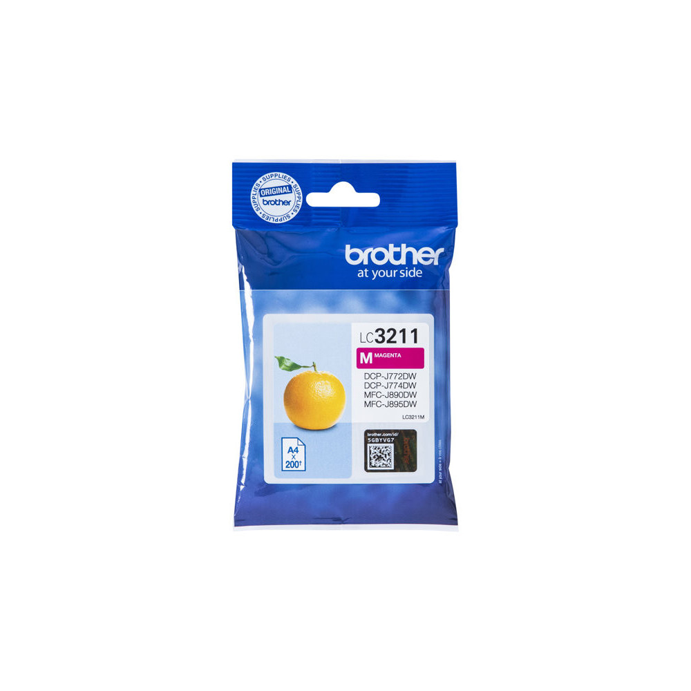 BROTHER LC3211M Magenta ink cartridge with a capacity of 200 pages