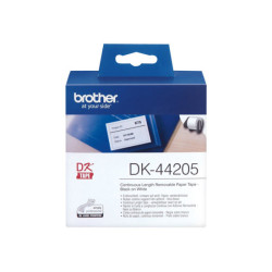 BROTHER P-TOUCH DK-44205 removable blanc thermal  papier 62mm x 30.48m