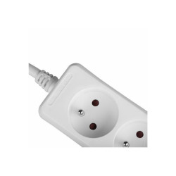 LINDY 3 way Mains Gang Socket FR France