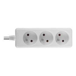 LINDY 3 way Mains Gang Socket FR France