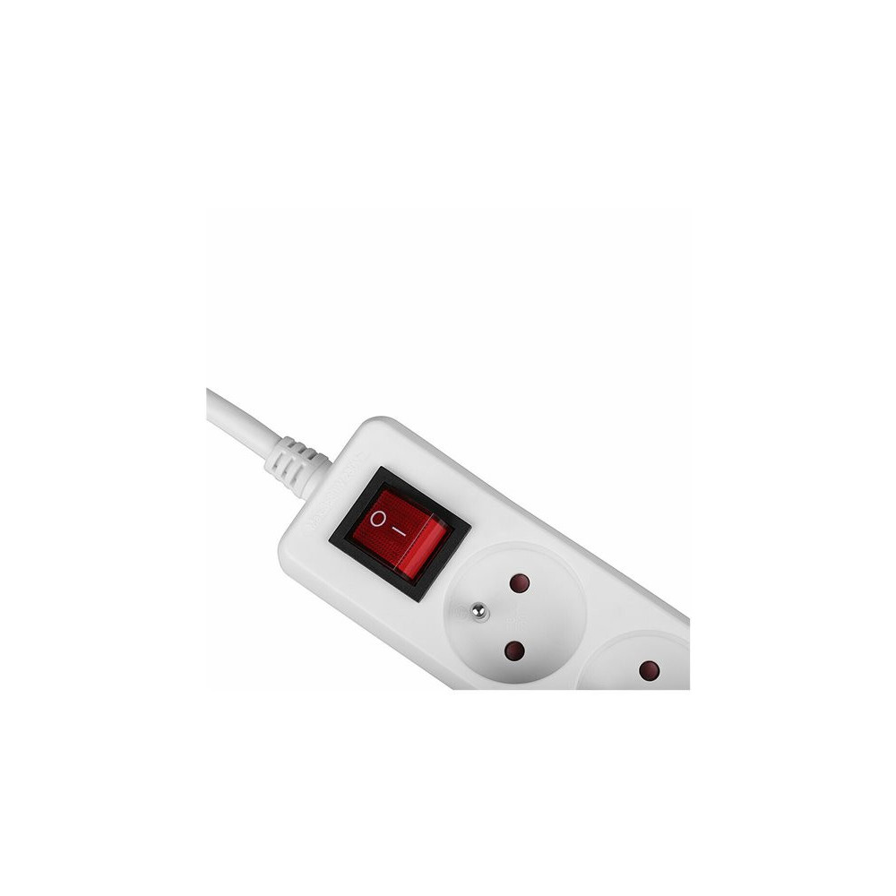 LINDY 3 way Mains Gang Socket with switch FR France