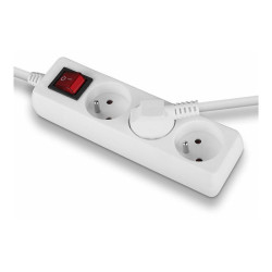 LINDY 3 way Mains Gang Socket with switch FR France