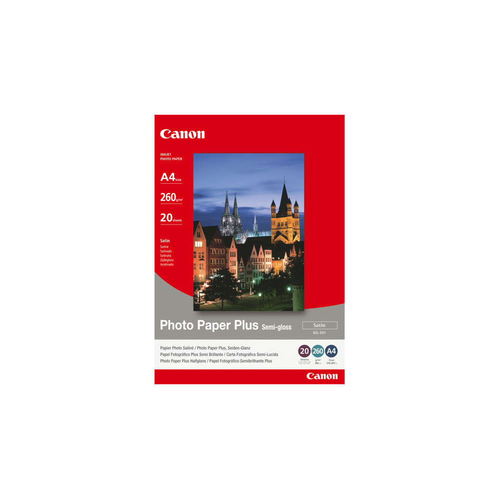 CANON SG-201 semi brillant photo  papier inkjet 260g/m2 A4 20 feuilles pack de 1