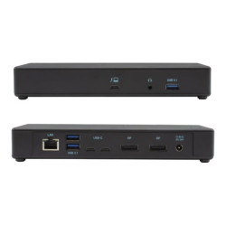 I-TEC Thunderbolt3/USB-C Dual DisplayPort 4K Docking Station 2xDP 1xGLAN 1xUSB 3.1 2xUSB 3.0 2xUSB-C Data 1xAutio/Mic 85W PD KL