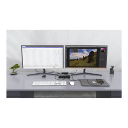I-TEC Thunderbolt3/USB-C Dual DisplayPort 4K Docking Station 2xDP 1xGLAN 1xUSB 3.1 2xUSB 3.0 2xUSB-C Data 1xAutio/Mic 85W PD KL